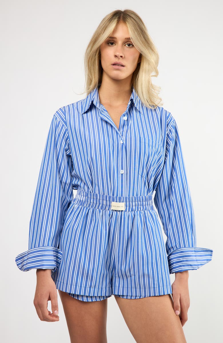 Viens Avec Moi Seaside Boxer Shorts, Alternate, color, Blue