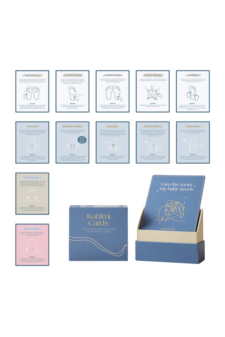 Baby Massage Cards, Main, color, BLUE