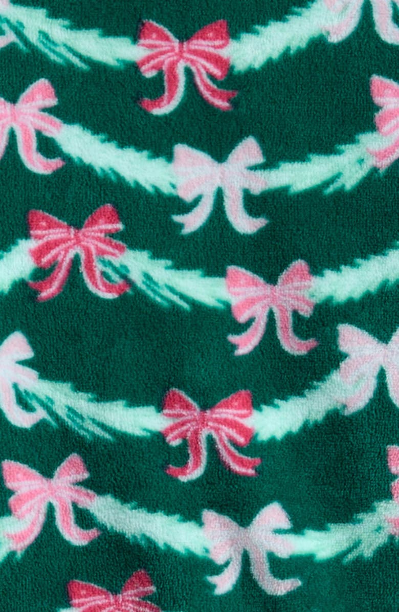 RuffleButts Emerald Tinsel Tidings Velour Top & Pants Set, Alternate, color, Green