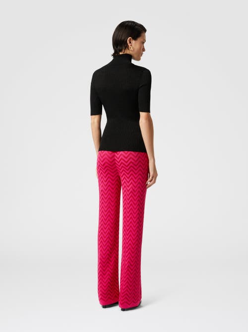 MISSONI MISSONI TONAL CHEVRON PATTERN STRAIGHT TROUSERS