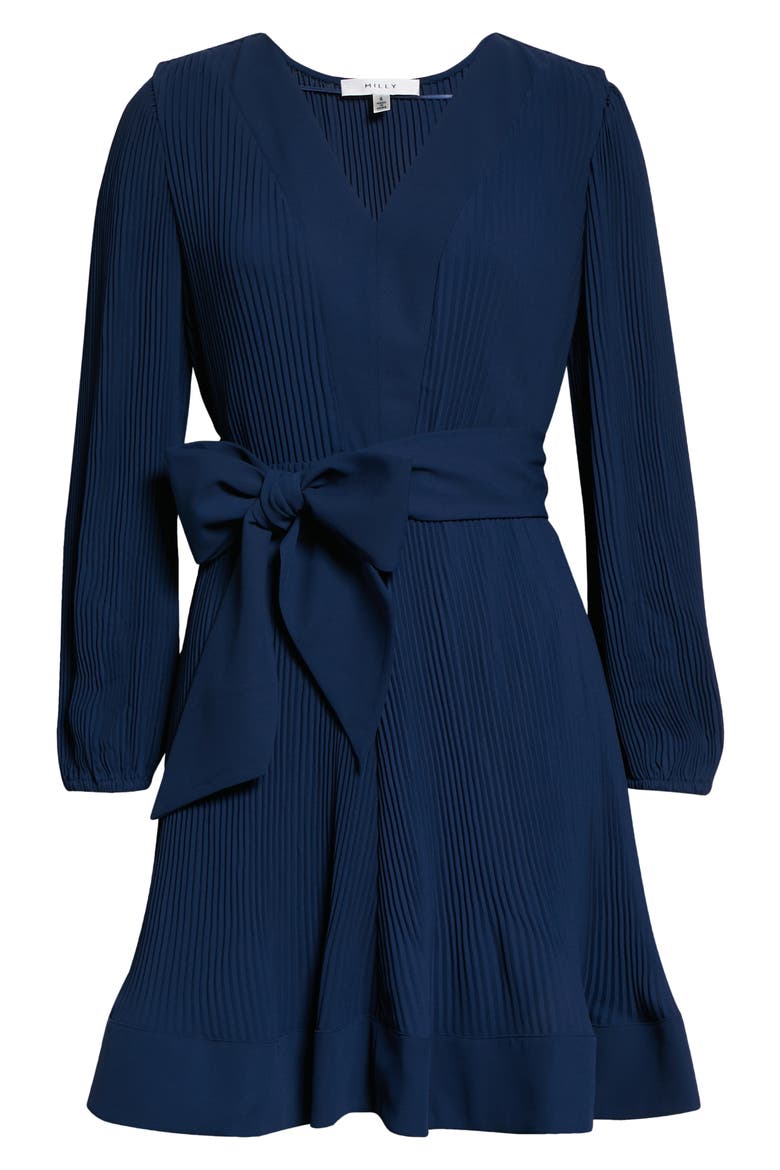Liv Long Sleeve Minidress, Alternate, color, NAVY