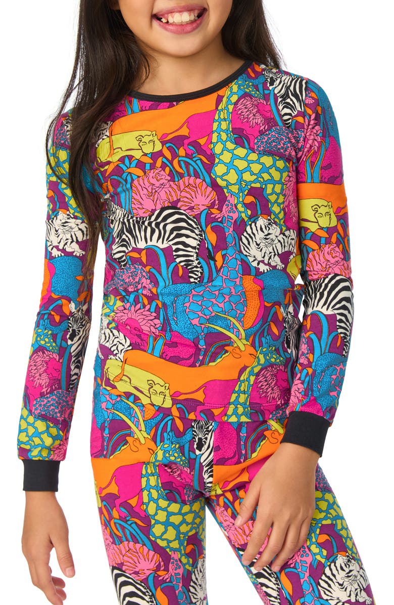 BedHead Pajamas x Trina Turk Kids' Jungle Fitted Two-Piece Pajamas, Alternate, color,