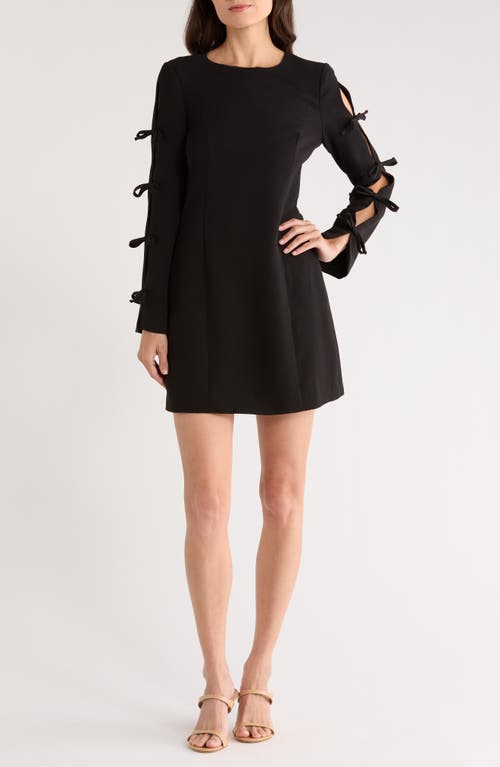 Cece Bow Long Sleeve Sheath Dress In Black