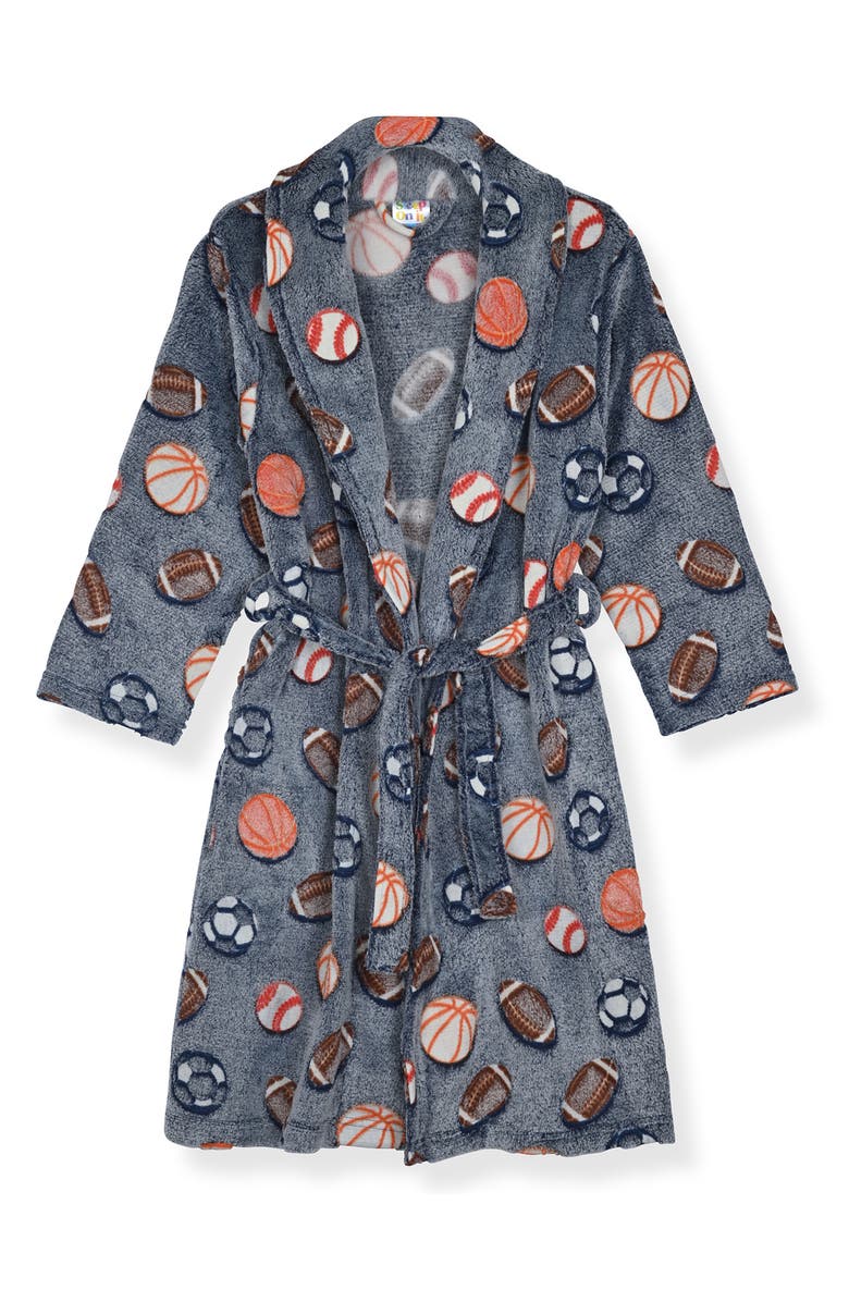 SLEEP ON IT Kids' Fleece Robe & Slippers Set, Alternate, color, Navy