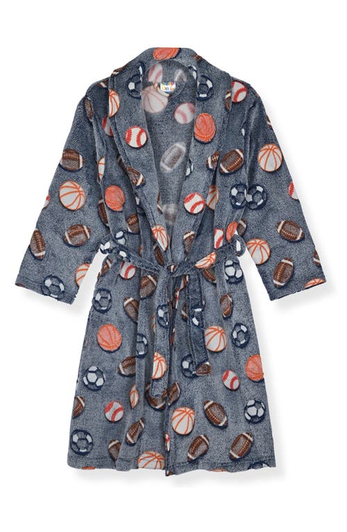 Sleep On It Kids' Fleece Robe & Slippers Set In Blue