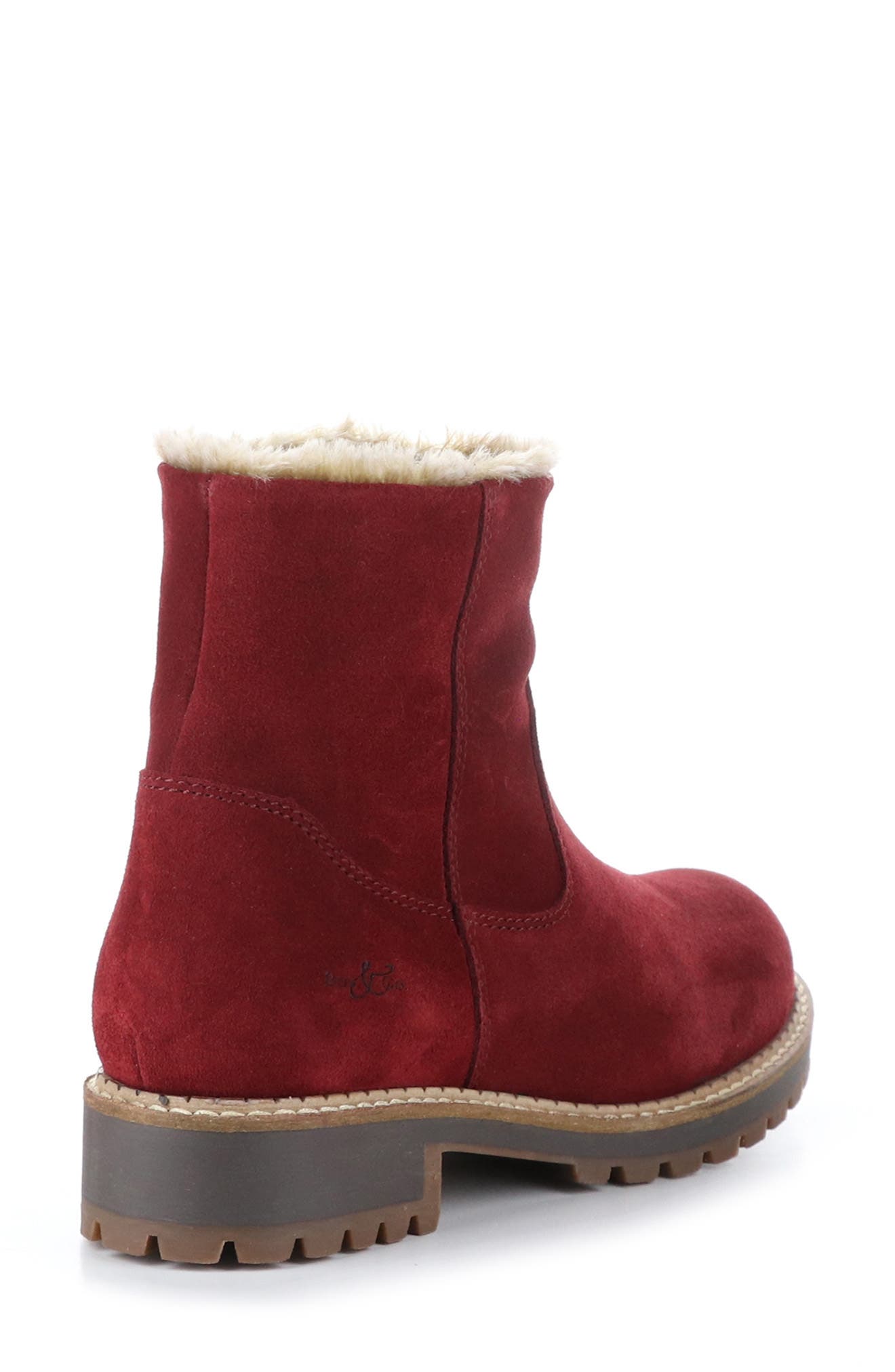 Bos. & Co. Calib Waterproof Bootie, Alternate, color, Sangria Suede/Fantar