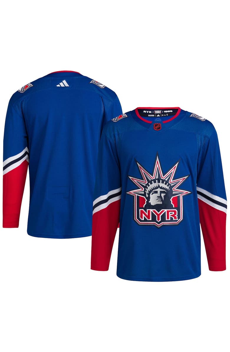 adidas Men's adidas Royal New York Rangers Reverse Retro 2.0 Authentic Blank Jersey, Main, color, 