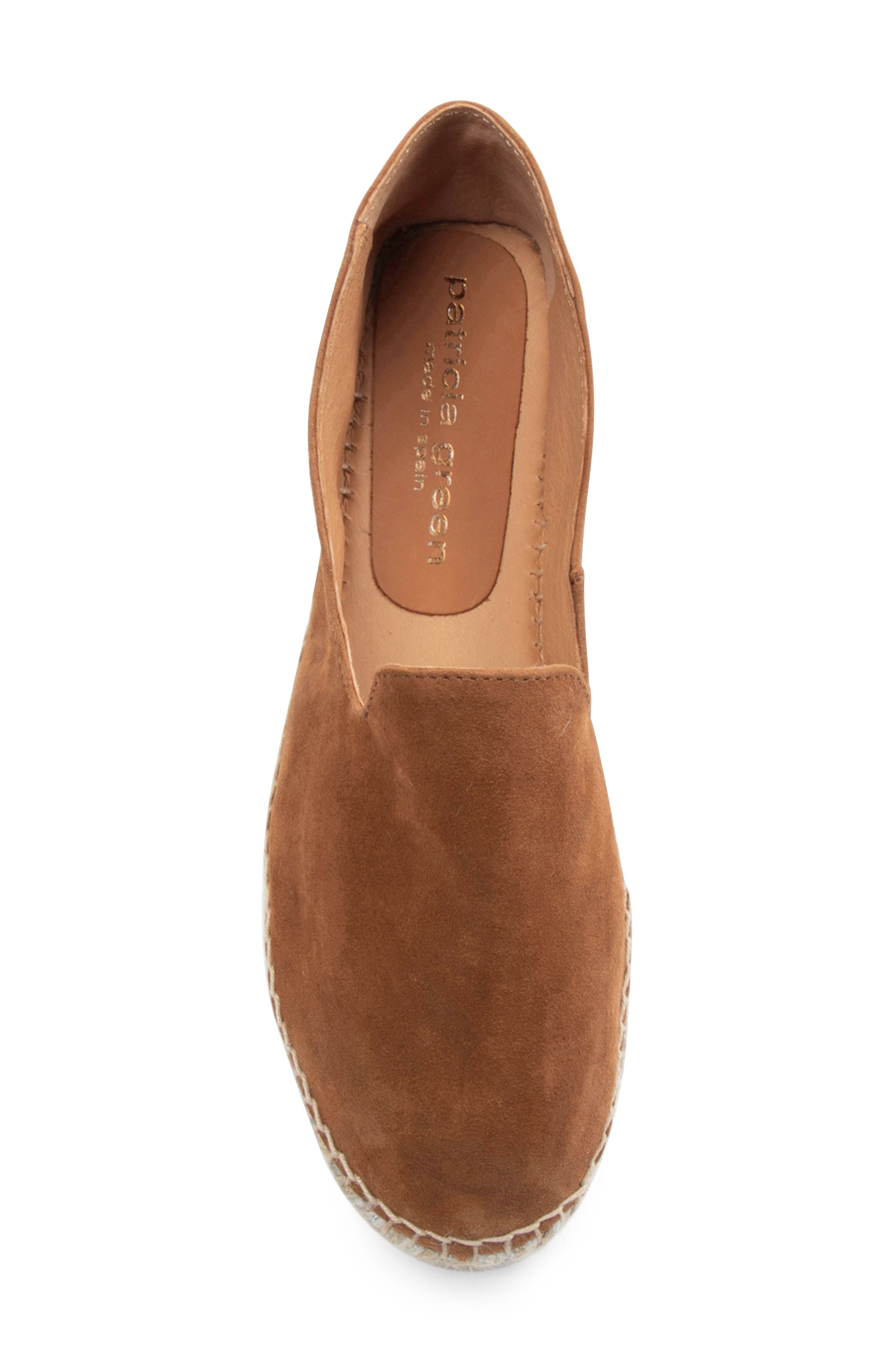 patricia green Avery Platform Epsadrille Flat, Alternate, color, Cognac Suede