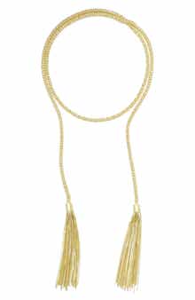 Adornia Tassel Wrap Necklace
