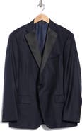 Heritage Gold Navy Jacquard Wool & Silk Blend Sport Coat