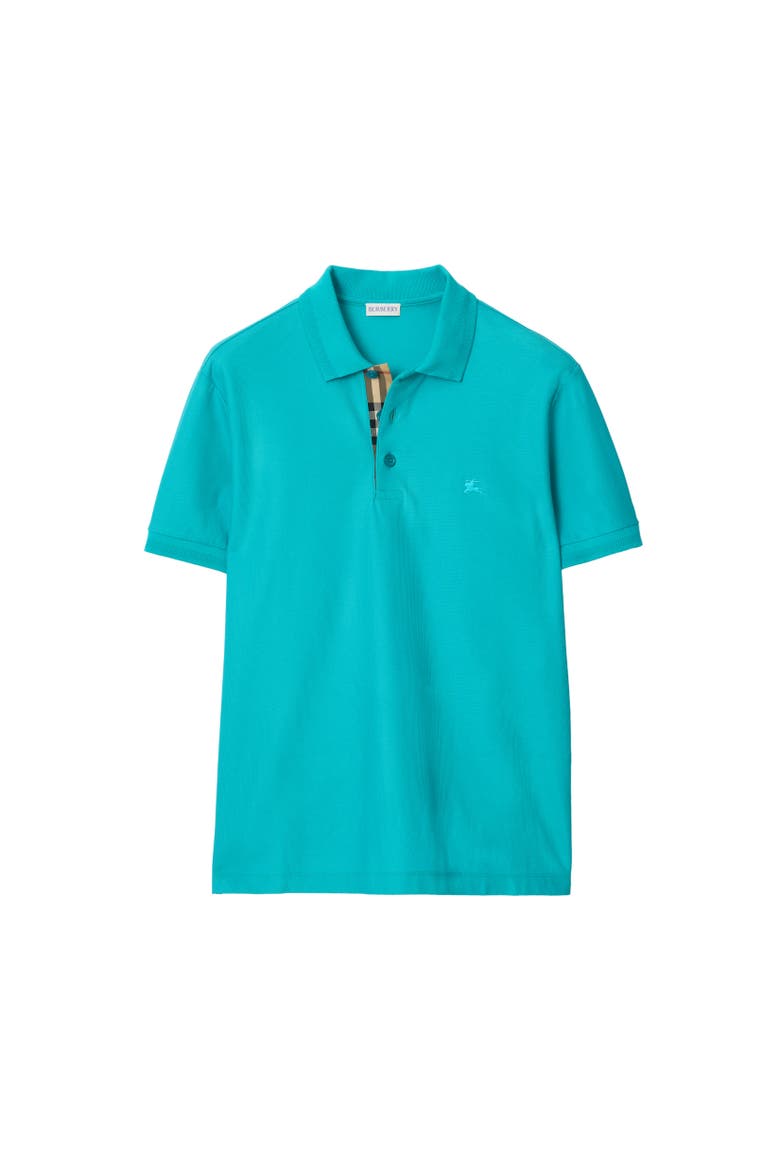 Cotton Polo Shirt, Alternate, color, Atom blue