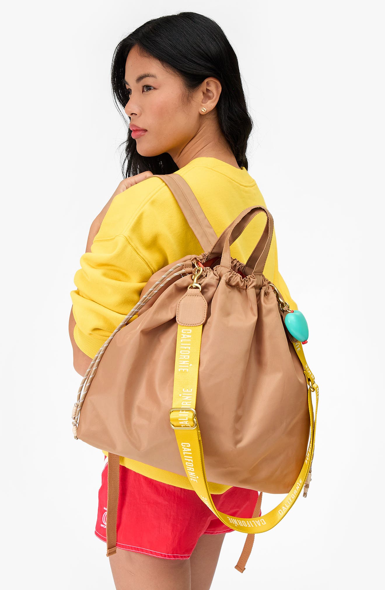 Clare V. Sac Tout Convertible Backpack, Alternate, color, Latte
