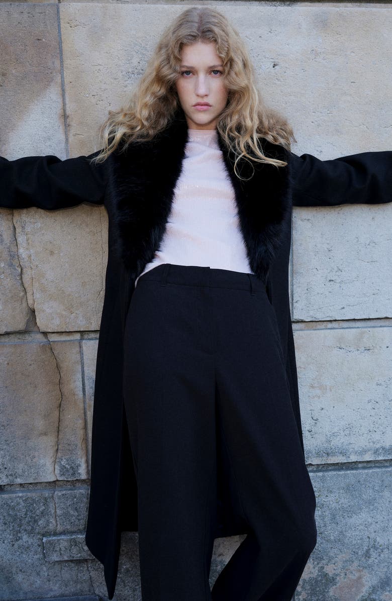 MANGO Short Sleeve Sequin Sweater, Main, color, Pastel Pink