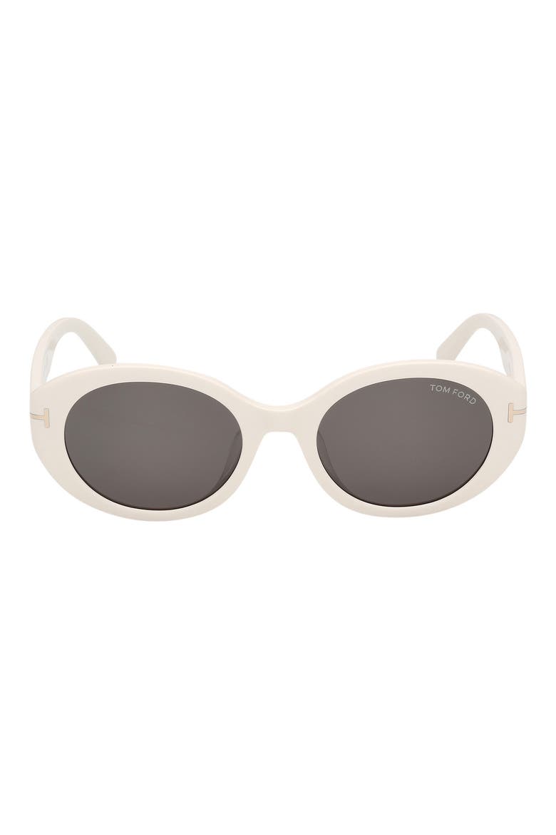 Jasmin 54mm Oval Sunglasses, Main, color, SHINY WHITE