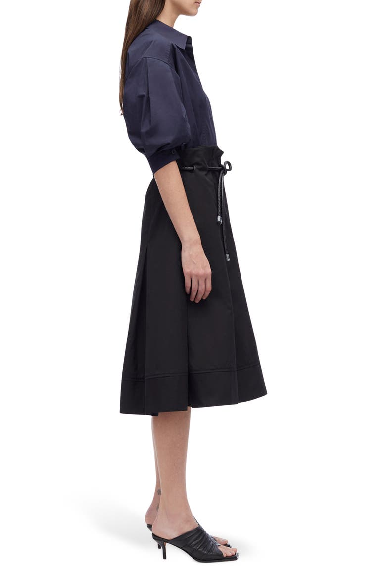 Origami Combo Midi Dress, Alternate, color, BLACK-MIDNIGHT
