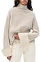 Ilaria Contrast Turtleneck Wool Sweater