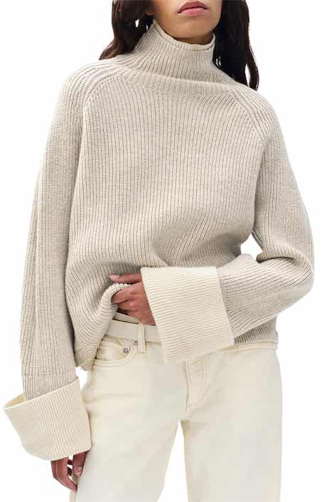 Ilaria Contrast Turtleneck Wool Sweater