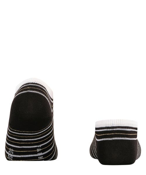 Falke Stripe Shimmer Sneaker Socks In Black