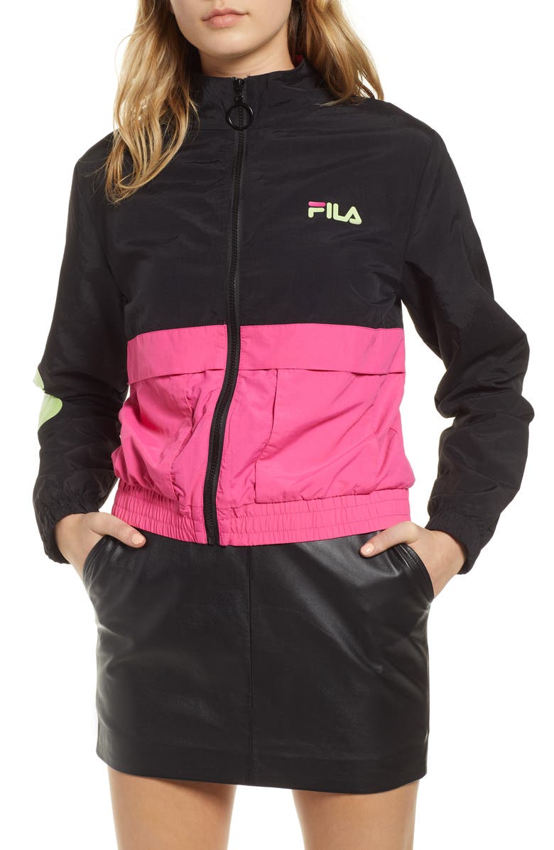FILA Miguela Colorblock Windbreaker Jacket, Main, color, 