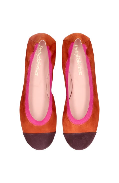 Round toe elasticated ballet flat