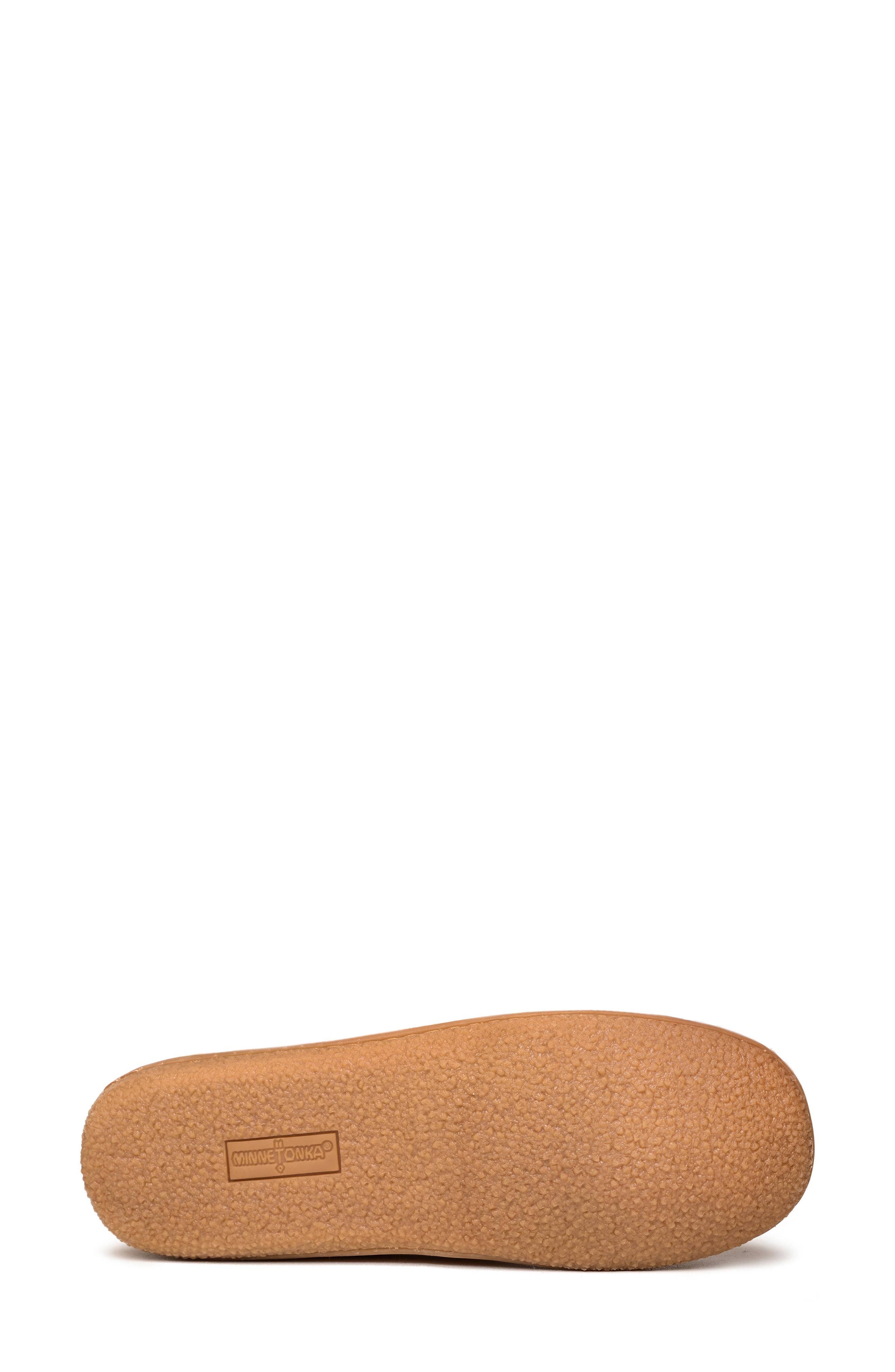 Minnetonka Camp Collar Faux Fur Scuff Slipper, Alternate, color, Cinnamon