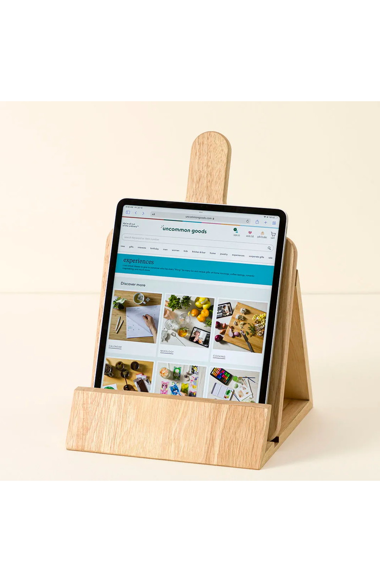 Uncommon Goods Cutting Board & Cookbook Stand by Karmic Creations, Alternate, color,