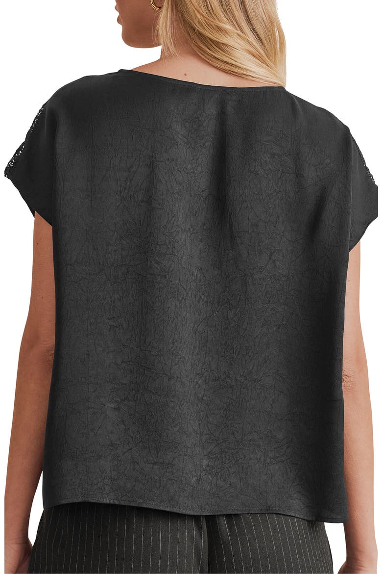 Adalyn Lace Trim Top, Alternate, color, BLACK