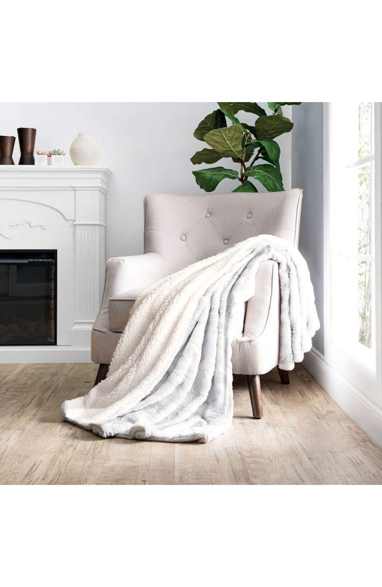 HOMESPUN Faux Fur Throw Blanket, Alternate, color,