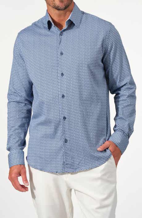 Interlink Geo Print Stretch Cotton Shirt