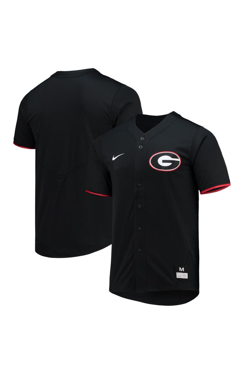 Nike Men's Nike Black Georgia Bulldogs Replica Baseball Jersey, Main, color, 