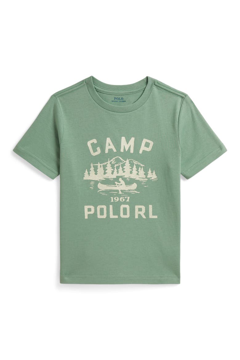 Kids' Cotton Graphic T-Shirt, Main, color, FADED MINT
