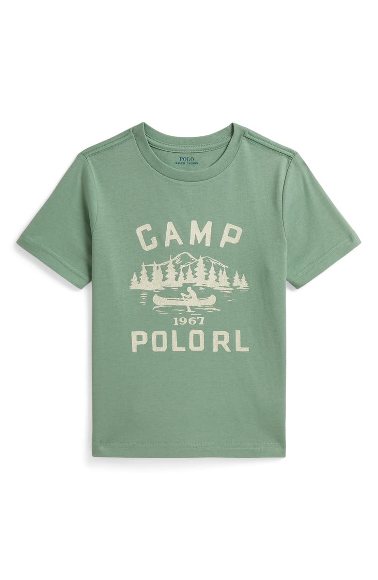 Polo Ralph Lauren Kids' Cotton Graphic T-Shirt, Main, color, Faded Mint
