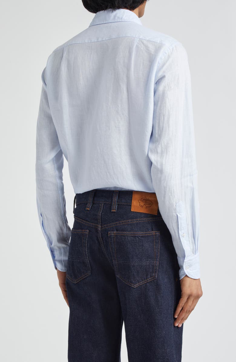 Drake's Linen Button-Up Shirt, Alternate, color, Sky Blue