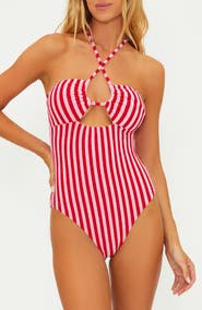 Beach Riot Phoenix Halter One-Piece Swimsuit