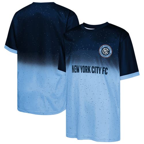 Outerstuff Kids'  Youth Navy/light Blue New York City Fc Stalwart Defender T-shirt