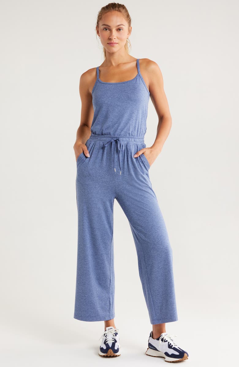 Zella Restore Soft Jumpsuit, Main, color, Blue Tempest