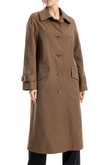 Max Studio Long Jacket In Brown