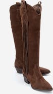Forever & Always Shoes Rios Leather Fringe Knee High Boot