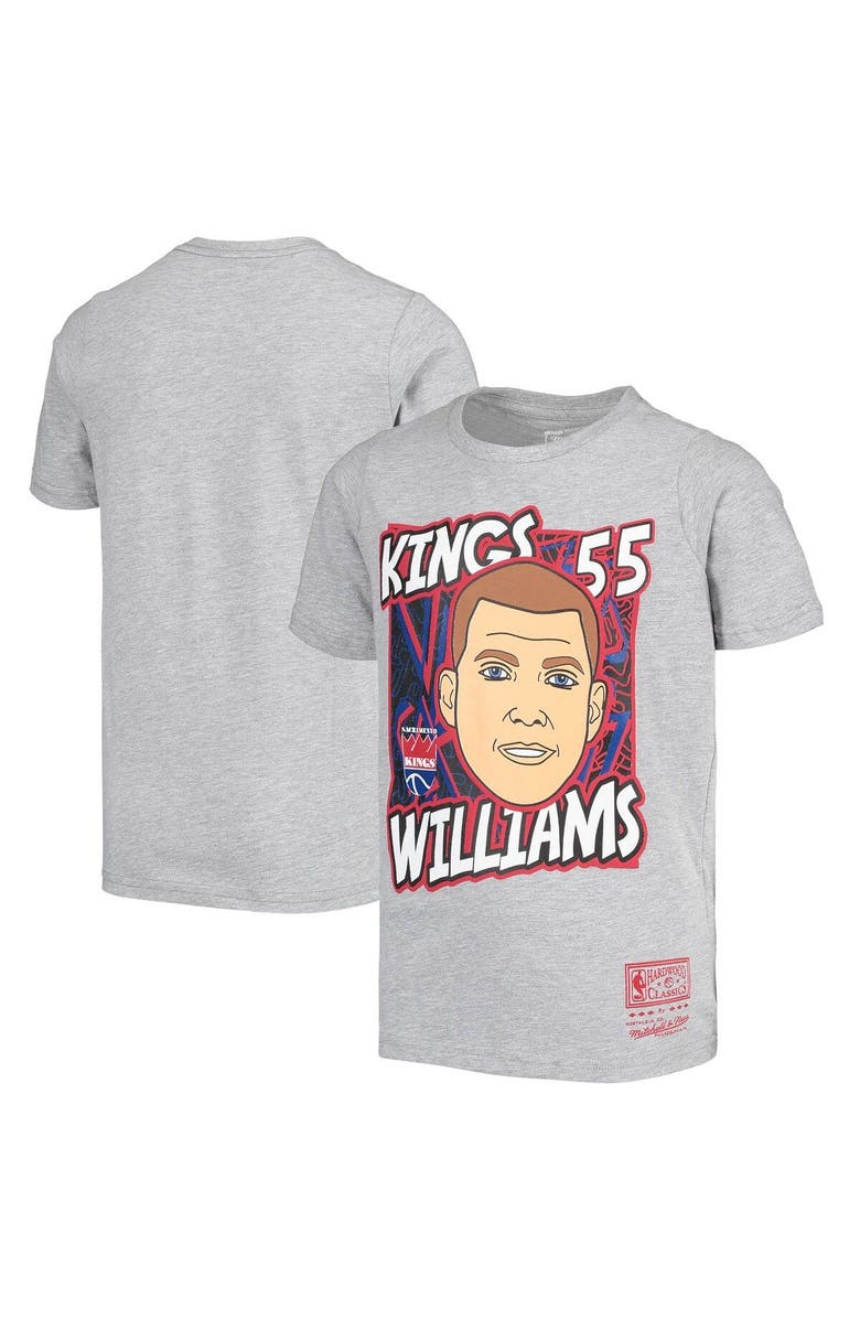 Mitchell & Ness Youth Mitchell & Ness Jason Williams Gray Sacramento Kings Hardwood Classics King of the Court Player T-Shirt, Main, color, Gray