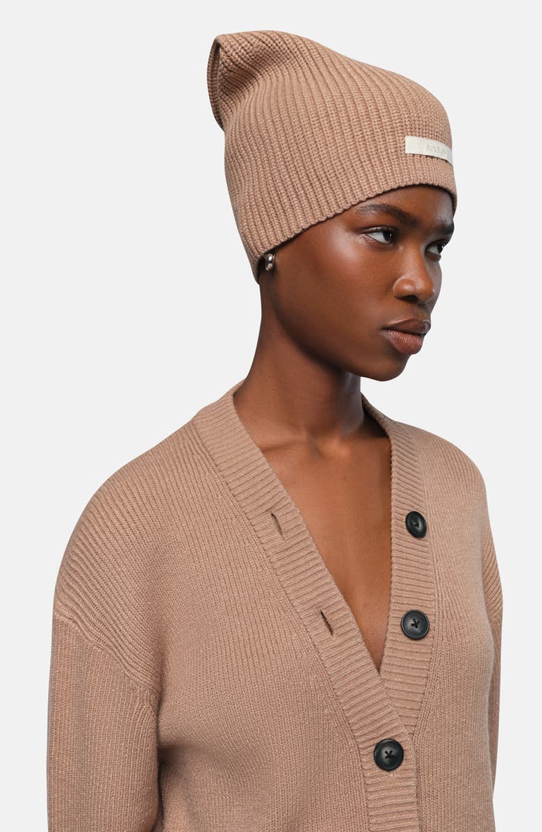 Apparis Cara Logo Patch Beanie, Alternate, color, Beige
