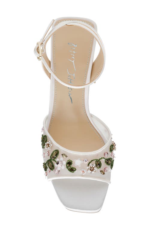 Betsey Johnson Kirra Ankle Strap Sandal In Ivory