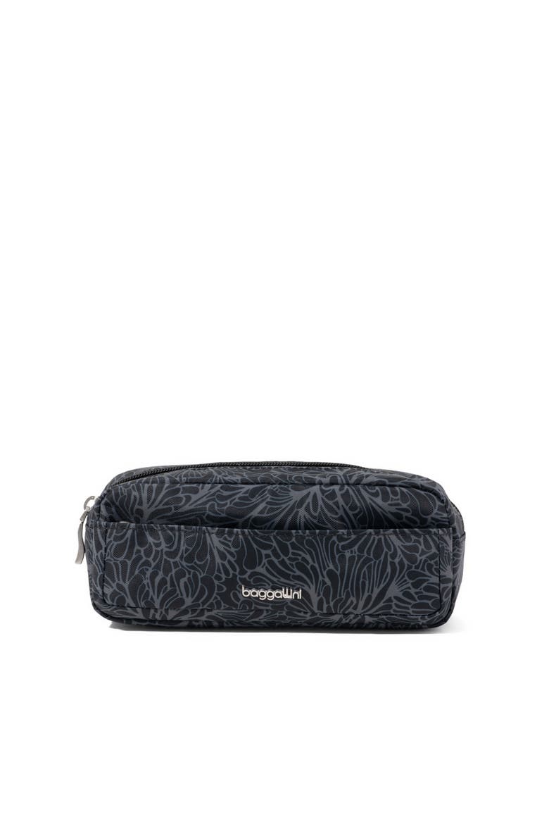 Long Pocket Cosmetic Bag, Main, color, MIDNIGHT BLOSSOM PRINT