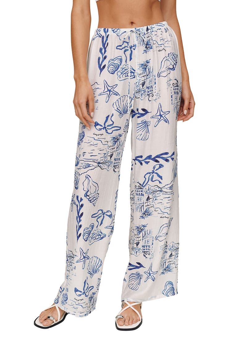 Wide Leg Beach Pants, Main, color, RIVIERA PRINT