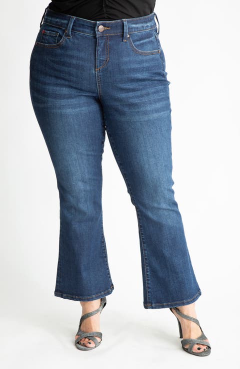 High Waist Ankle Flare Jeans (Lily) (Plus)