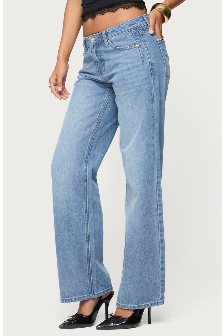 Holly Mid Rise Straight Leg Jeans, Alternate, color, LIGHT-BLUE