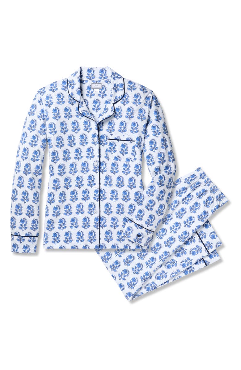 Petite Plume Print Pima Cotton Pajamas, Alternate, color,