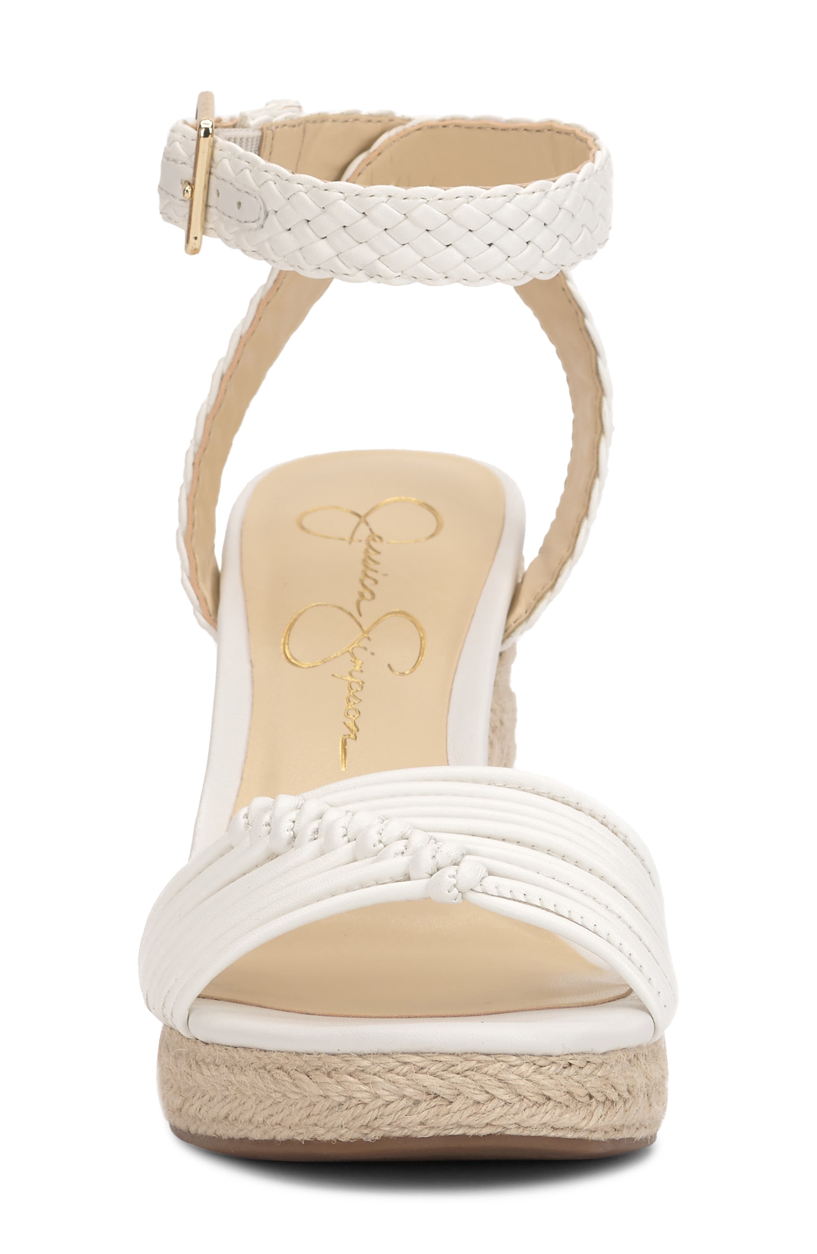 Talise Ankle Strap Espadrille Platform Wedge Sandal, Alternate, color, BRIGHT WHITE
