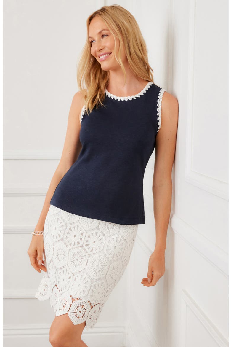 Edge Stitch Tank, Alternate, color, NAVY