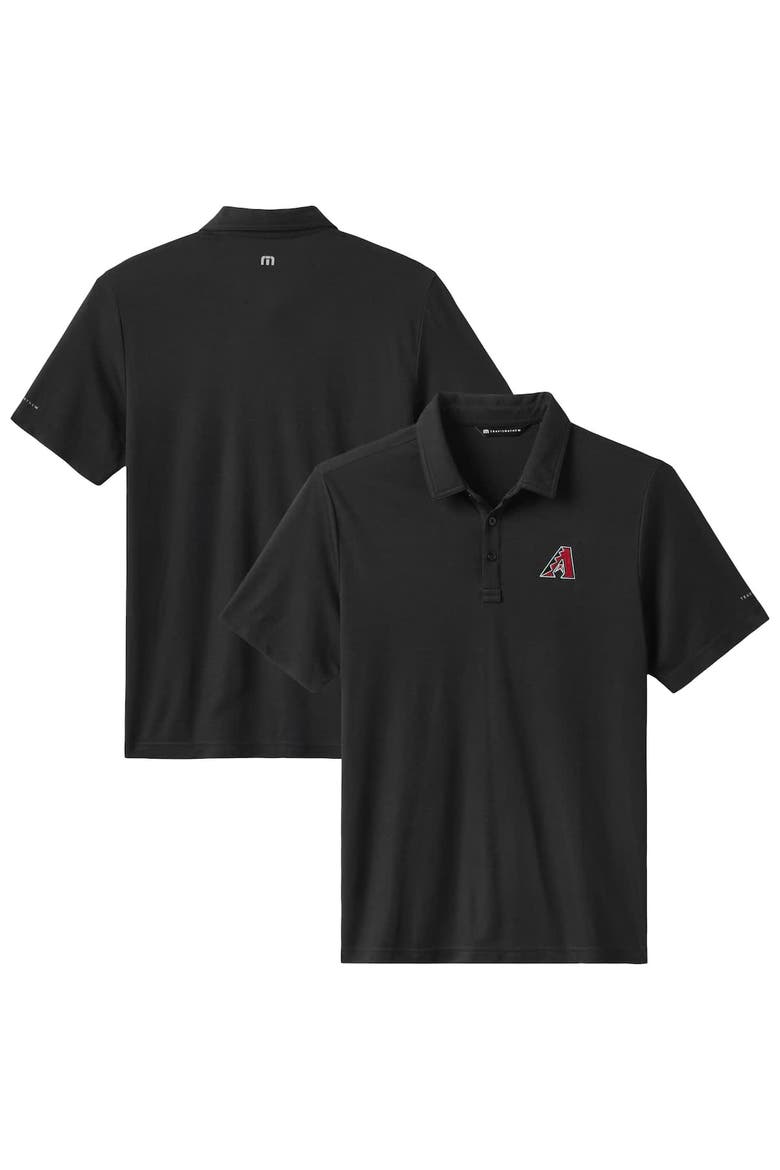 Men's TravisMathew Black Arizona Diamondbacks Playoff Pitch Tri-Blend Polo, Alternate, color, Black