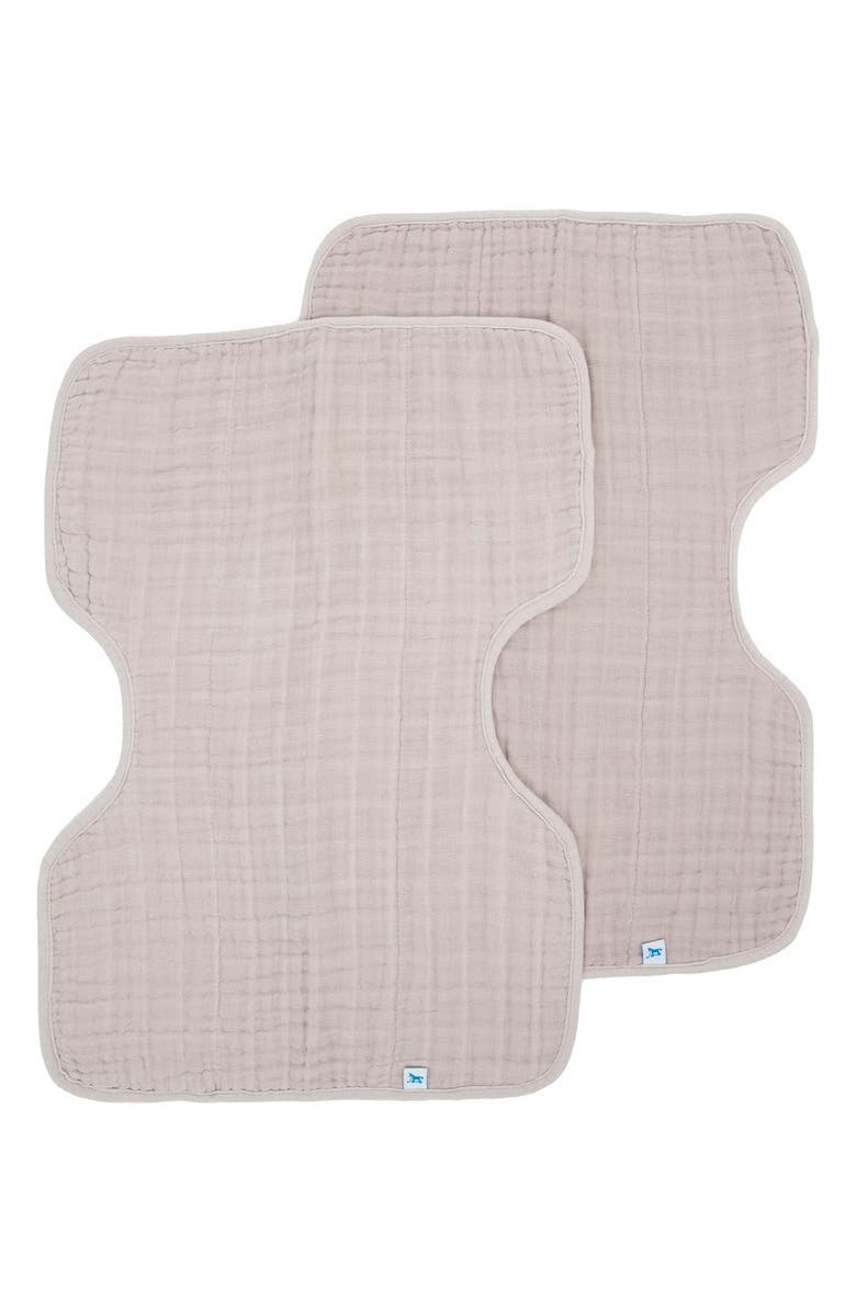 little unicorn 2-Pack Cotton Muslin Burp Cloths, Alternate, color, Porpoise